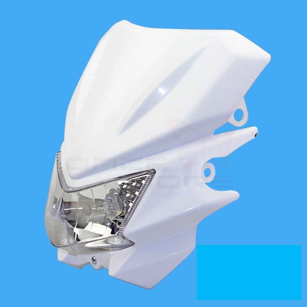 Universal Motorcycle Headlight Fairing Headlamp For Honda CR 125R 250R CRF 100F 150F XL250 Supermoto Enduro