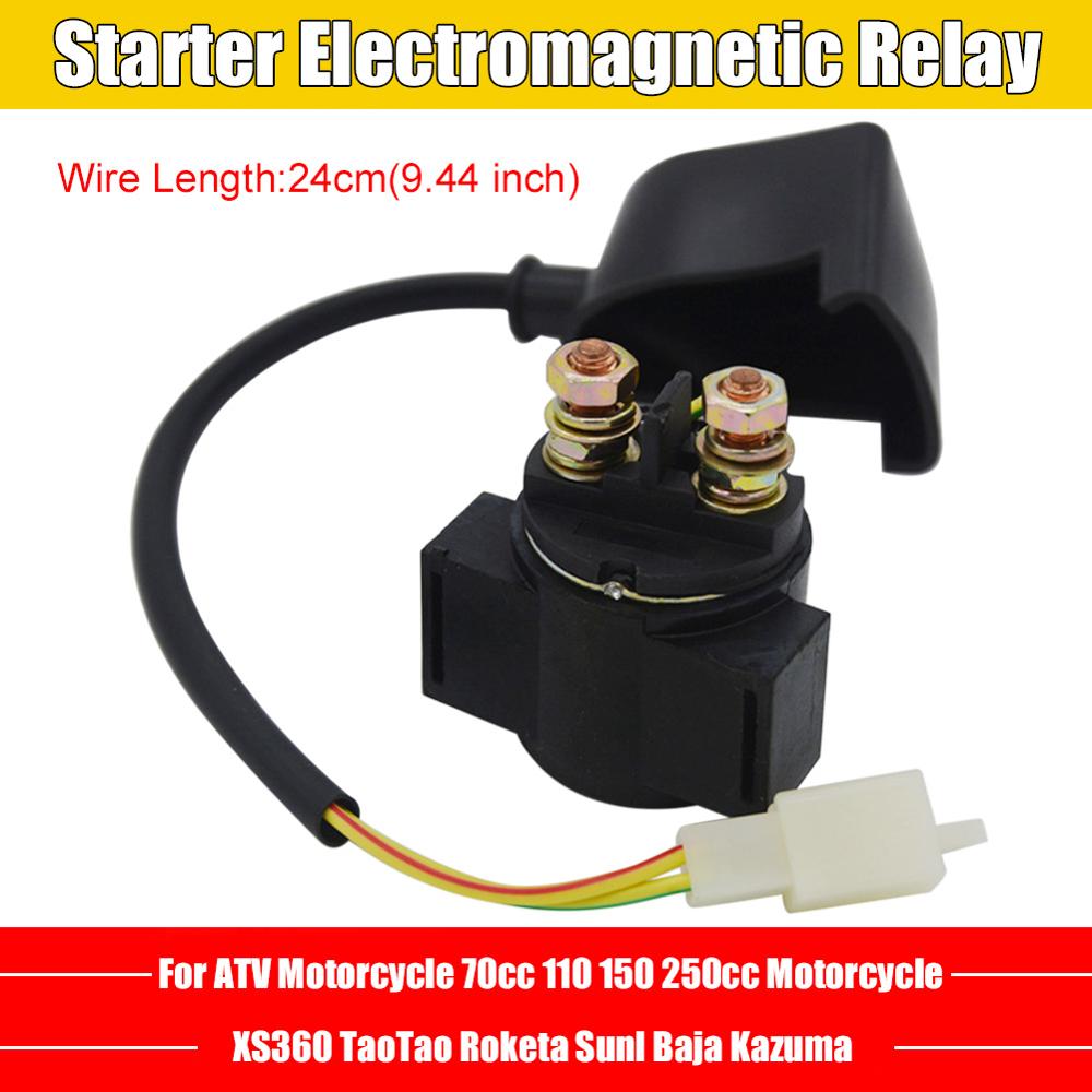Starter Relay Solenoid For Chinese GY6 70cc 110cc 150cc 250cc Scooter ATV Karts Motorcycles Starting Electromagnetic Relay