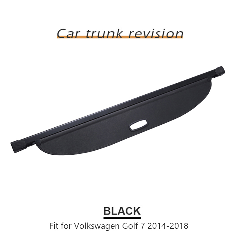 1einstellen Schwarz Stamm Paket Regal Abdeckung für Volkswagen VW Golf 7 MK7 Versenkbare Hinten Gestelle Abstandshalter vorhang Auto Zubehör: Schwarz