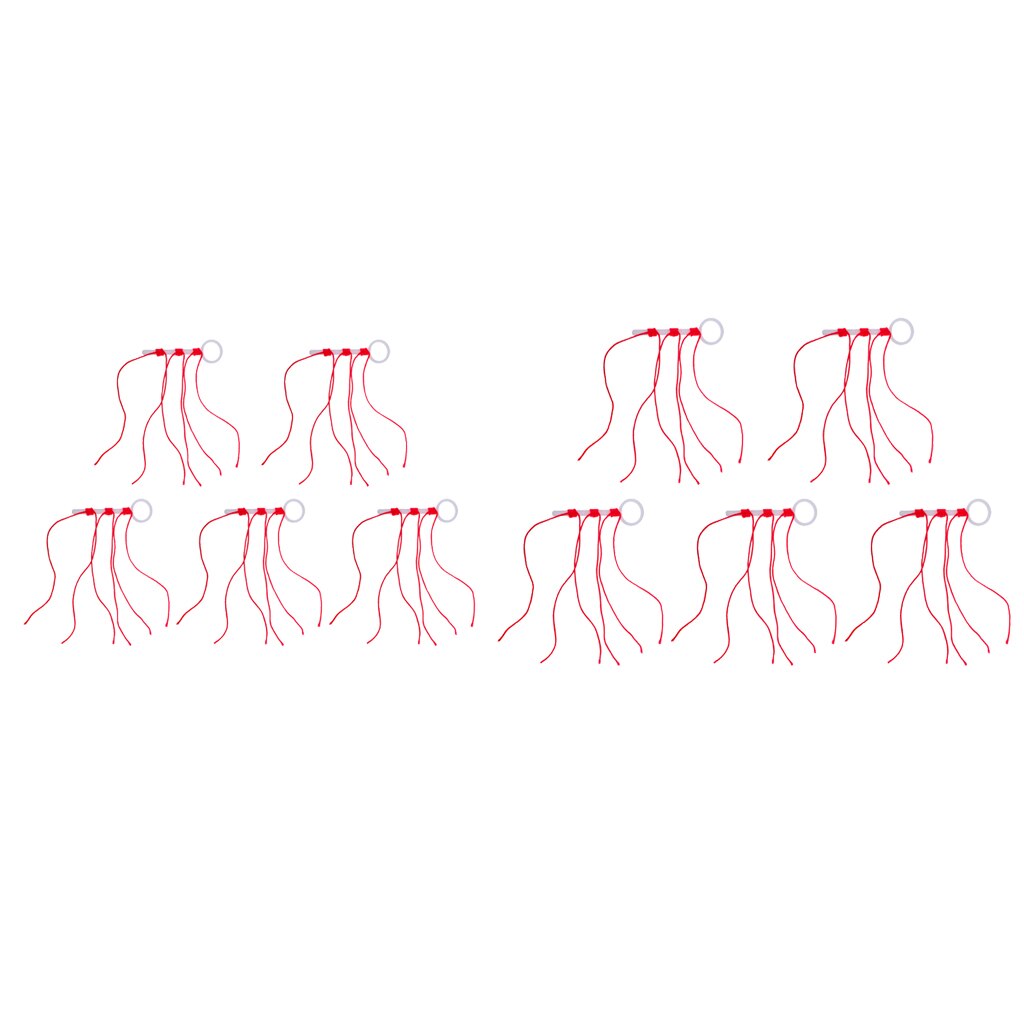 Stop Knots Pour Flotteurs De Pêche – Lot De 5, Nylon Tressé Rouge – Tube Plastique 25 Mm, Pour Fixer Les Flotteurs Sur La Ligne - 12