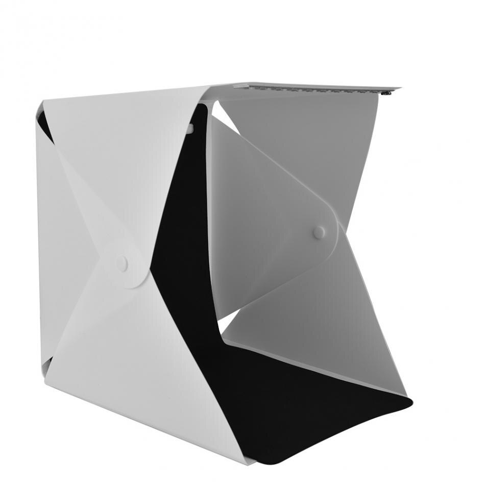 Bærbar sammenklappelig mini studio fotografering lysboks telt kit 22.6*23*24cm med 4 farver baggrunde