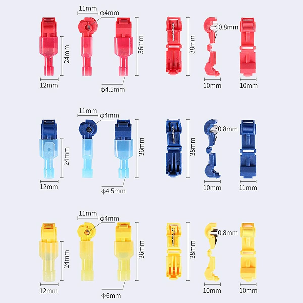 Pneumatic plugs 120 POWER T-Tap cable connectors Self-insulating Quick Connector cable clamps Insulated Quick Coupling cable