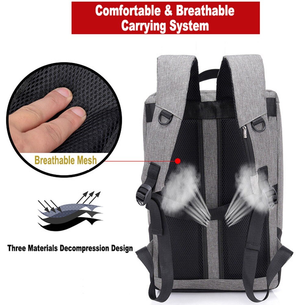 HeloFrn Anti Diefstal Mannen Rugzak USB Opladen Mannelijke Tas Tiener Mannen Bakcpck Voor Laptop Reizen Mochila Grijs Zwart