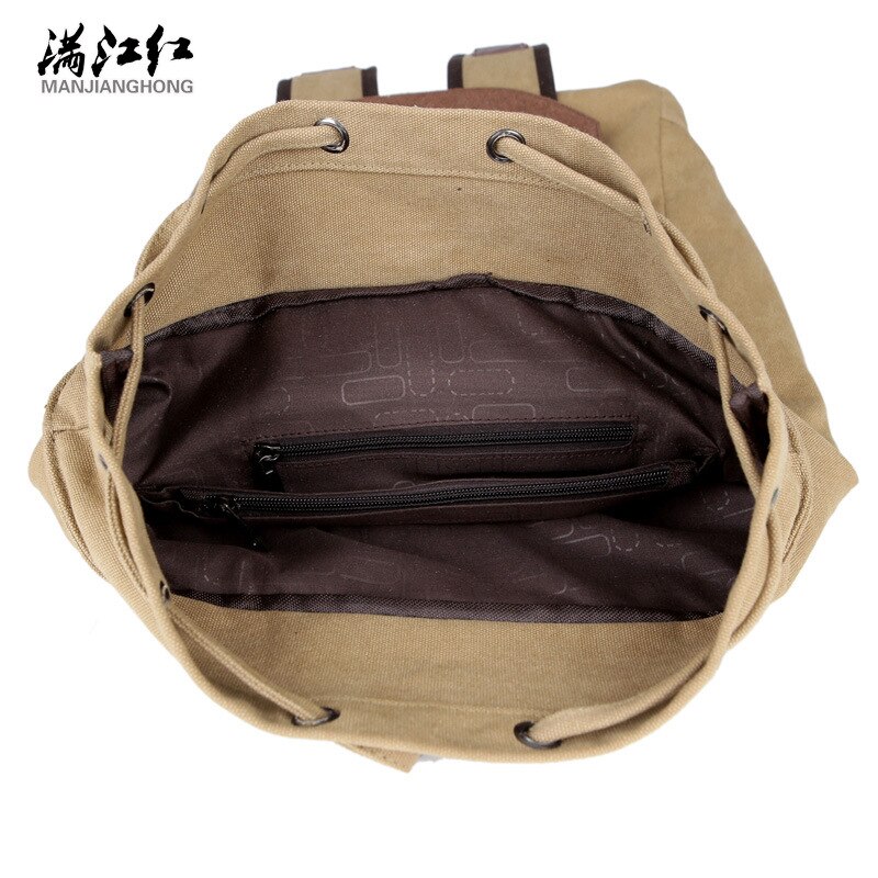 Vintage Canvas Rugzak Mannen Rugzakken Leisure Rugzak Reizen Schooltas Laptop Rugzak Mannen Vintage Schouder Bookbags Retro Tas