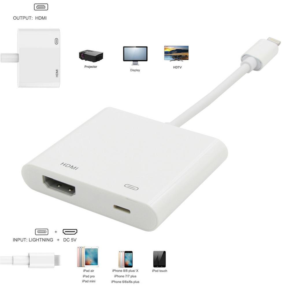 Voor Lightning Digital AV HDMI 4K USB Kabel Voor iPhone naar HDMI Adapter Connector 1080P HD Adapters voor iPhone XS X iPad Air 3