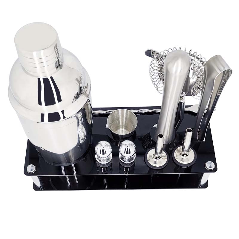 Iyounice Wijn Regulator Cocktail Shaker Professionele Premium Bar Set Drink Mixer 550 Ml Bar Tool Met Wijnrek