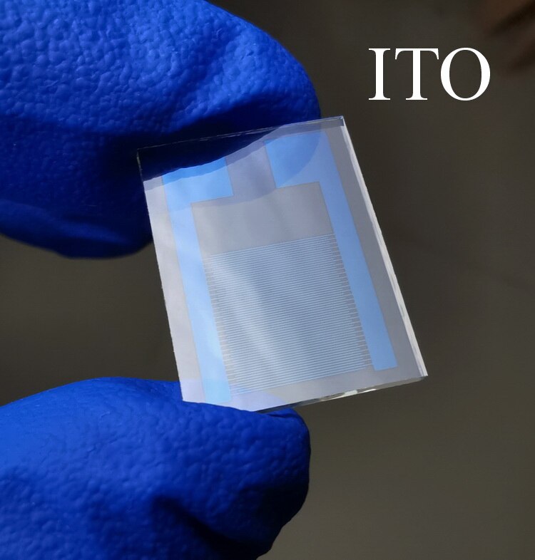 Foto-elektrische Detectie Van Transparante Ito Geleidende Glas Interdigital Elektrode Capacitieve Array Gas Biosensor