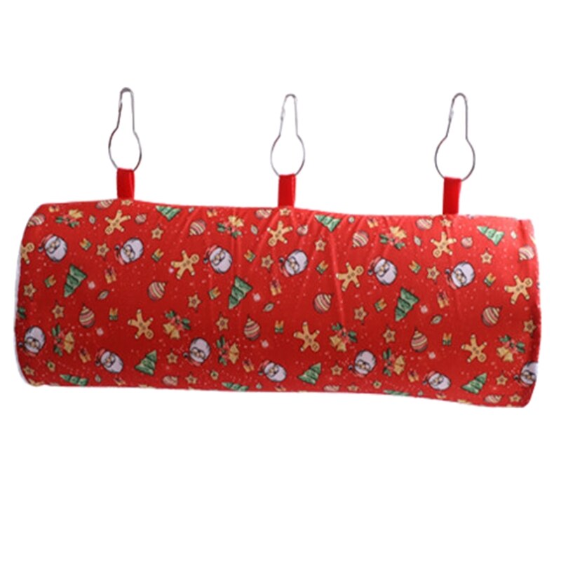 Furet Tunnel suspendu lit hamac, pour cochon d&#39;inde Rat jouant, couchage Durable Tunnel Tube coin cache polaire: Red