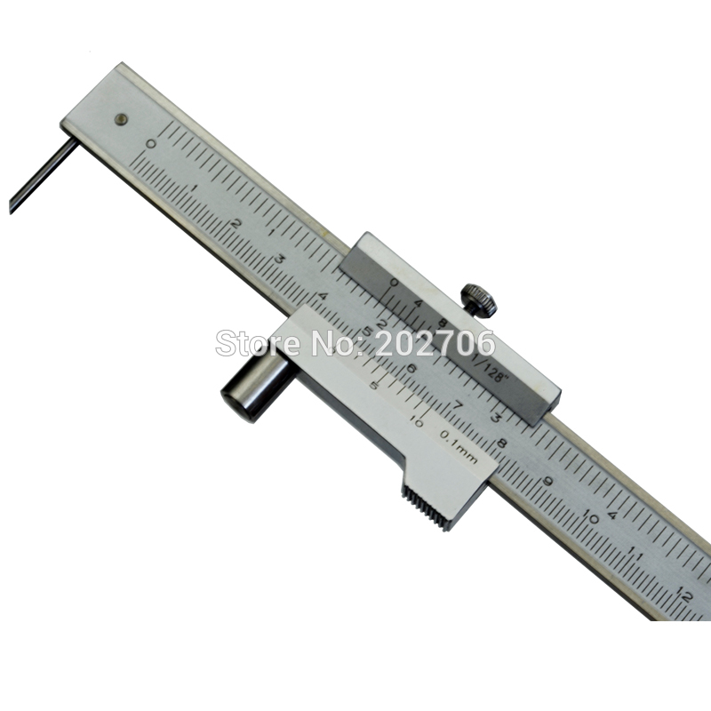 0-200mm markerings noren skydelære med hårdmetal ridse parallel markering målelineal måleinstrument værktøj