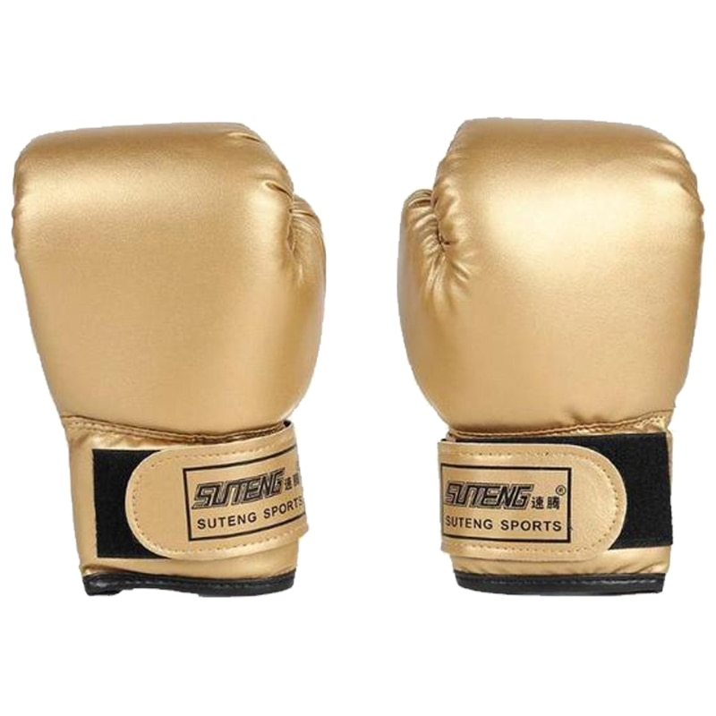 3-10 år børn boksehandsker til børn børn ungdoms boksesæk kickboxing muay thai luffer mma træning sparring handsker: Guld