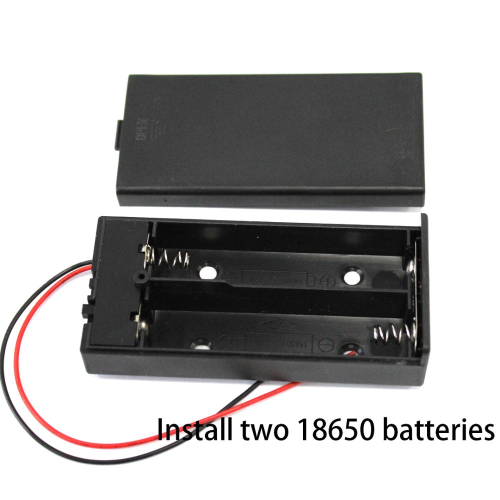 18650 batterie Kasten mit schalter 2 7,4 v Lithium-batterien mit deckel batterie Kasten DIY Bausatz 2 zellen in serie