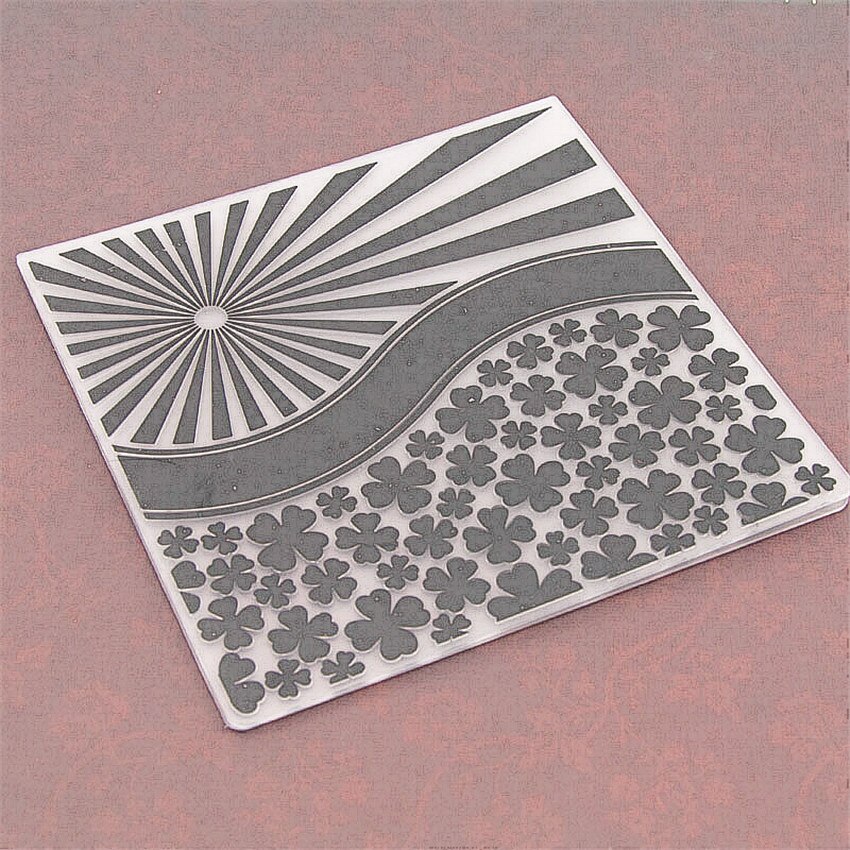 plastic four-leaf clover template craft card making paper card album wedding decoration Embossing folders