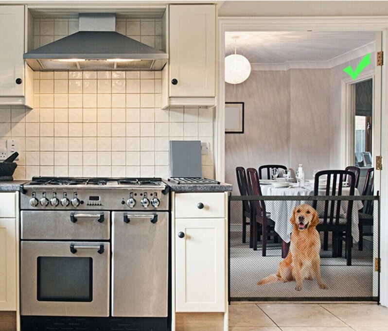 Cat Dog Gate Ingenious Mesh Dog Fence For Indoor and Outdoor Safe Pet Dog gate Safety Enclosure Pet supplies