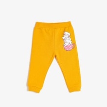 Koton feminino criança amarelo sweatpants: Palmgren-3-6 MONTH