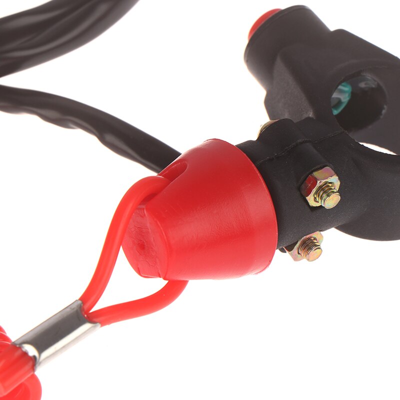 Cordón de seguridad para motocicleta, interruptor de motor de parada de emergencia, Dirt Bike botón pulsador para Mini, ATV, Quad, 1 ud.