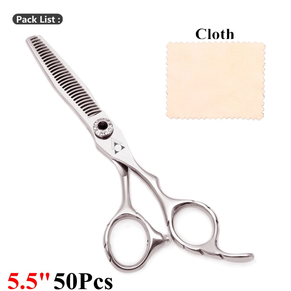 5.5 6.0 Hair Scissors 440c Japanese Steel Barber Scissors Thinning Hairdressing Scissors Cutting Shears 9009#: 9009 yin ya 5.5
