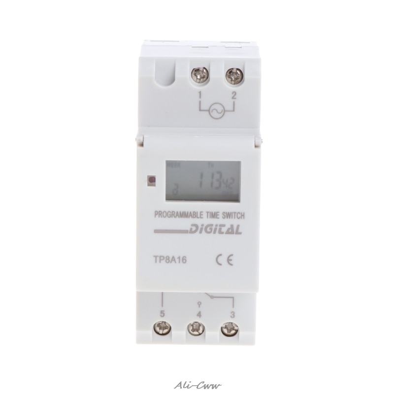 AC 220V 16A Digital LCD 7-Day Programmable Timer Time Relay Switch