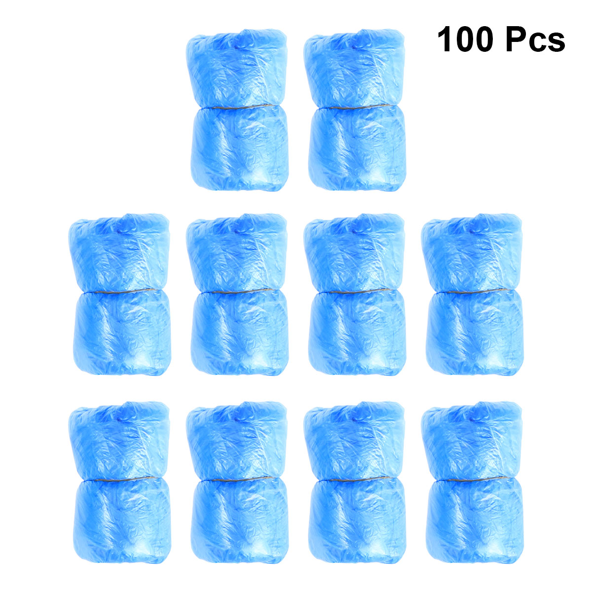 100pcs Shoe Cover Carpet Cleaning Disposable Polyethylene Plastic Shoe Covers Overshoes for Rain Day A35