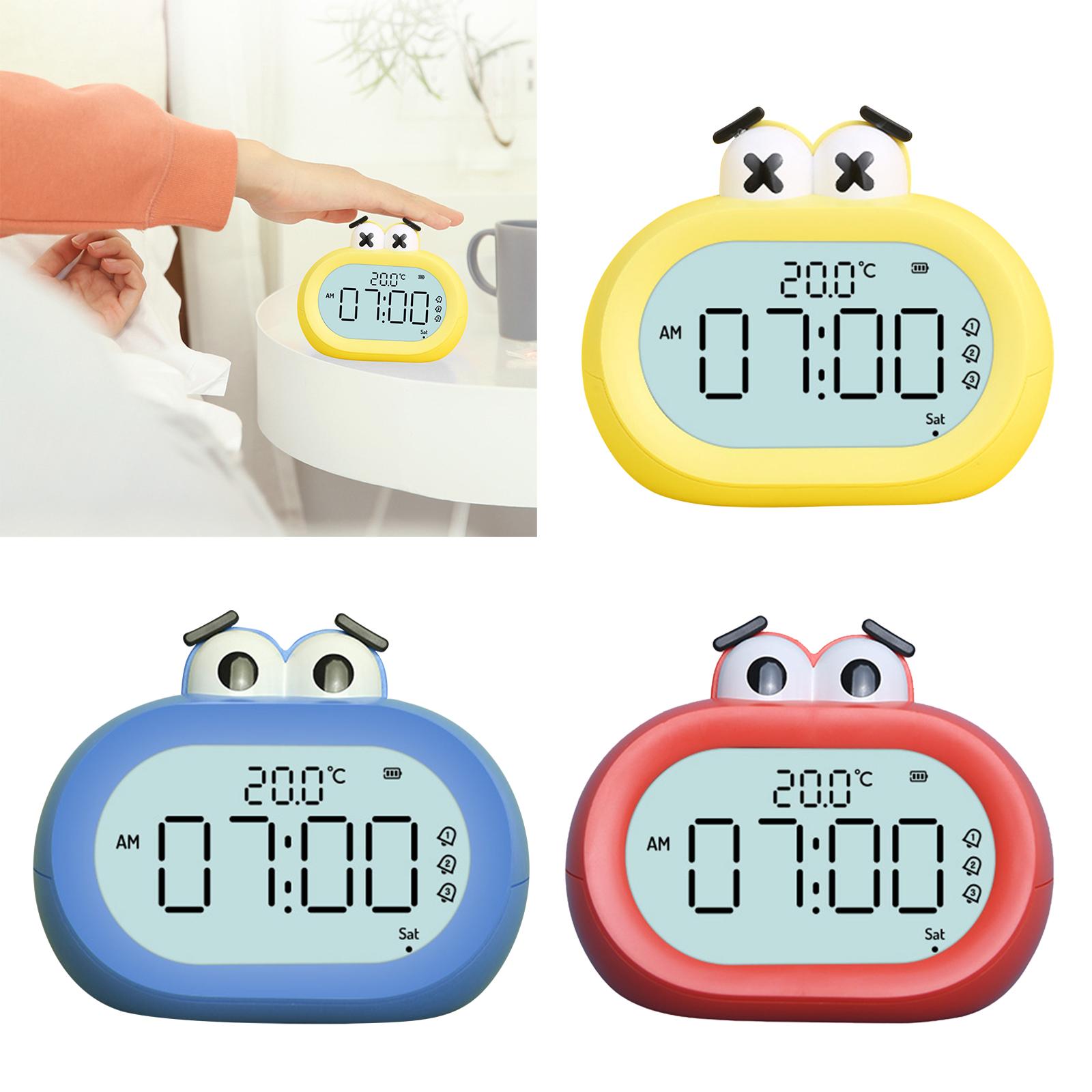 Digital Alarm Clock Battery Operated with Snooze Indoor Temperature Compact for Closet Bedroom Restaurants Kitchen Baby Room