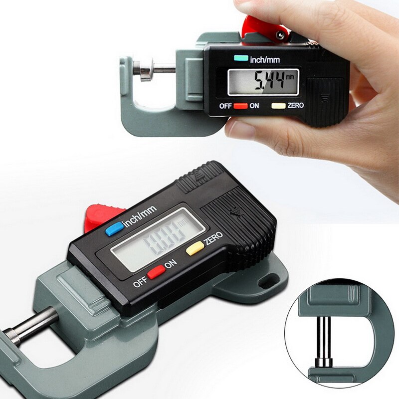 Electronic Digital Thickness Gauge Meter Precise Electronic Micrometer 0-12.7mm 0.01mm/0.0005mm Thickness Micrometer