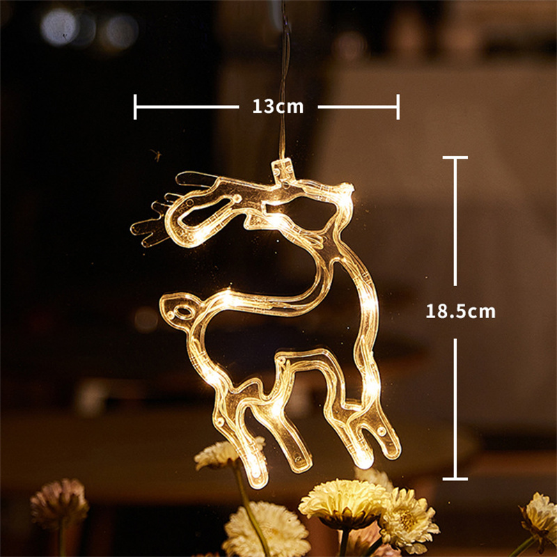 Weihnachts-led-lichterkette mit schneeflocken, weihnachtsmann-anhänger, fensterdekoration für zuhause, weihnachten, navidad-jahresdekoration: Xl / Tiefes saphir