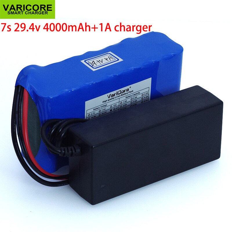 24V 4Ah 7s 6s 2P 18650 Battery li-ion battery 29.4v 4000mAh electric bicycle moped /electric/lithium ion battery pack+Charger: 7s Battery andchargr