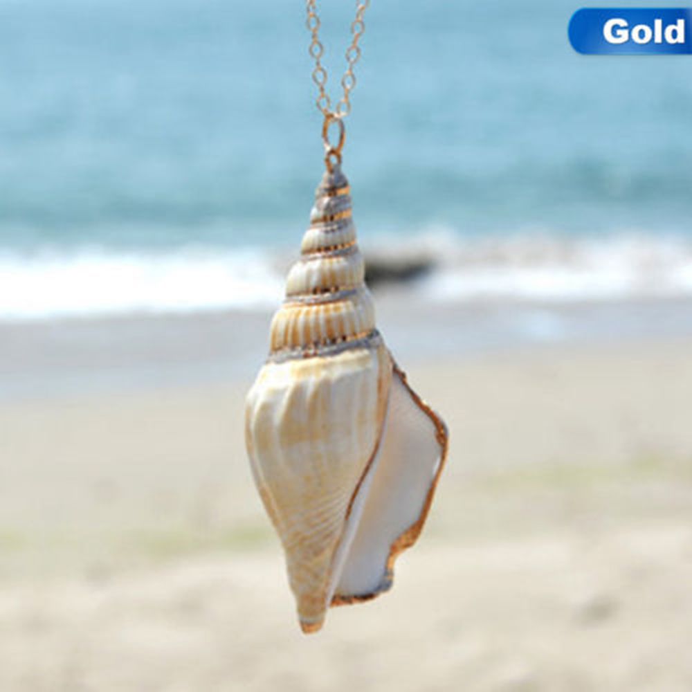 Bohemian Cowrie Conch Shell Pendant Necklace for Women Simple Style Ocean Sea Beach Necklaces Boho Shell Jewelry