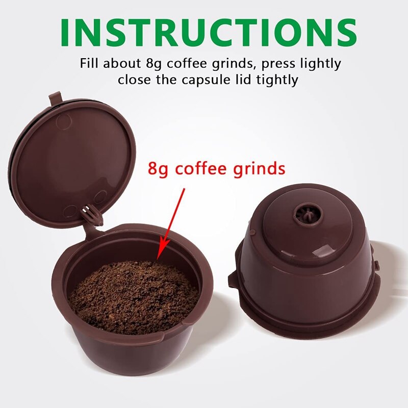 Filtro per caffè colorato riutilizzabile 6 pezzi per Capsule di caffè ricaricabili Dolce Gusto filtro per Capsule di caffè