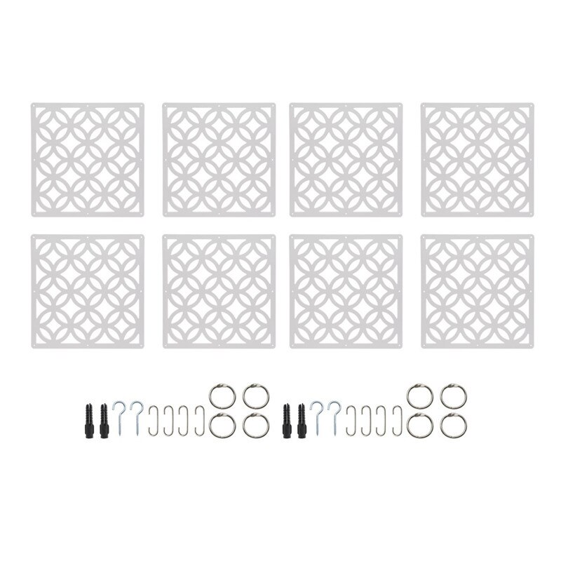 4/8 kpl tilanjakajana roikkuu näytöt olohuoneen välilevyjen väliseinä taitettava verho 29 cmx 29cm diy sisustus: Valkoinen tyyli 1 8 kpl