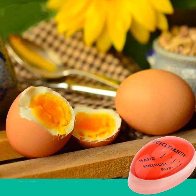 Colour Changing Egg Timer Kitchen Supplies Egg Perfect Eggs Cooking Kitchen Eco-Friendly Resin Egg Timer Red timer tools