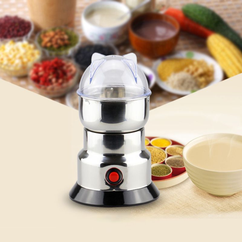 Multifunctional Stainless Steel Electric Coffee Beans Nut Herb Spice Grinder Portable Cereal 0110