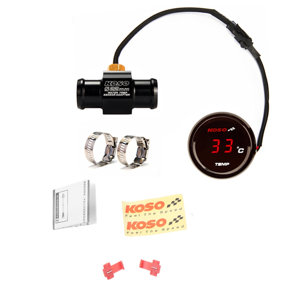 KOSO Motorcycle Thermometer For YAMXHA NMAX XMAX TMAX LED Digital