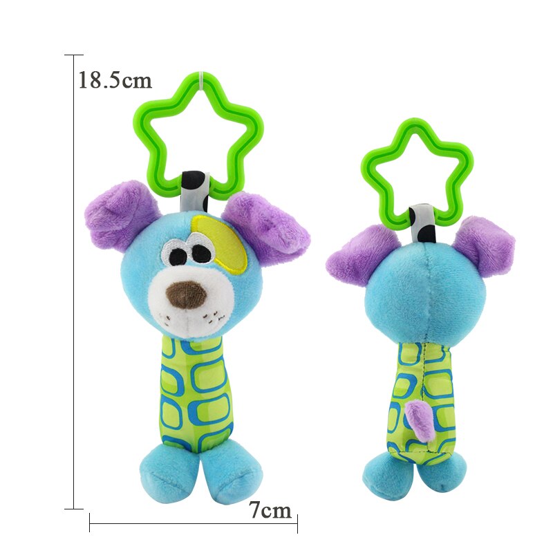Babyspeelgoed dieren pluche baby muziek rammelaars mobiel speelgoed bel voor peuters hangende kinderwagen bed pasgeboren speelgoed 0-12 maanden: Swj 001- hond