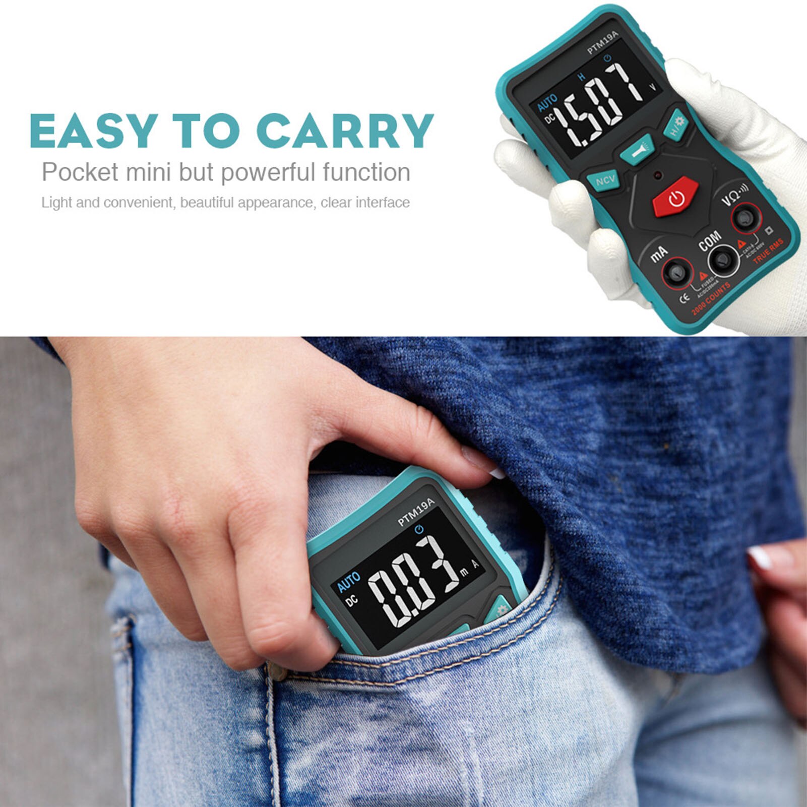 Digital Multimeter DC AC Voltmeter Bluetooth Wireless APP Control Tester S7