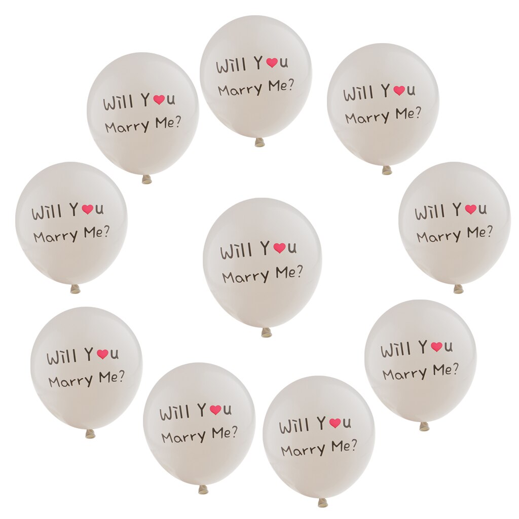 10 stk vil du gifte dig med mig hjerte foreslå ægteskab latex balloner bryllup engagement fest dekoration