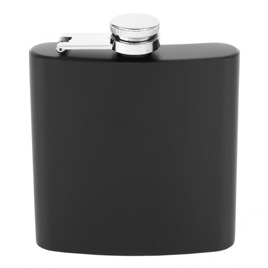 Flask Bottle Black Portable Stainless Steel U-shaped Alcohol Whiskey Flask Bottle