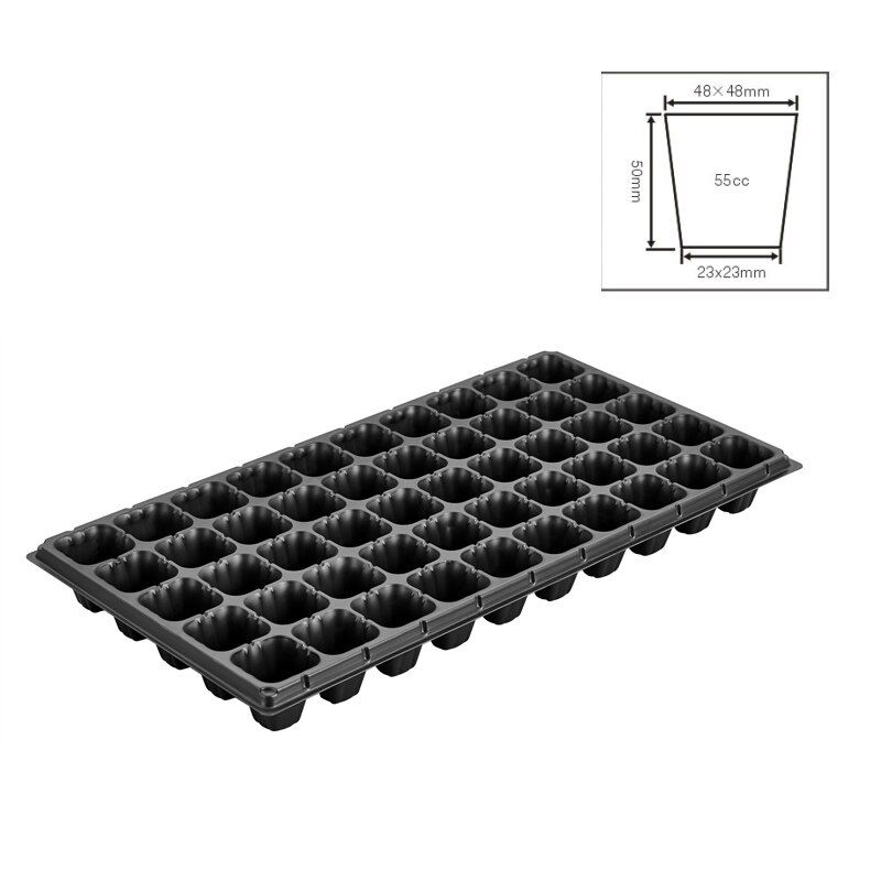 10 st 32/72/105/128 celler sådd bricka plast plantskola bricka maceteros bonsai blomkruka grön saftiga växter kruka frö växa låda: 50 hål