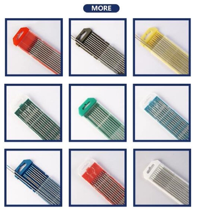 Wolfraam Elektrode WP20 Voor Lassen In Verschillende Grootte 10 Stks/pakket