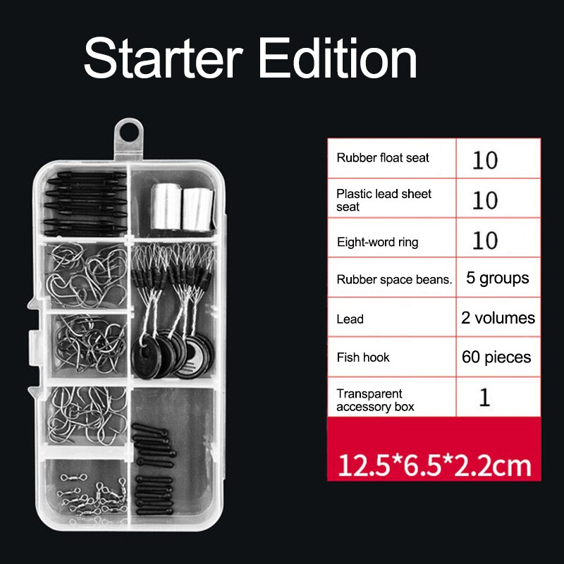 Fishing supplies set Iseini fish hook Lead Block Space Bean Fishing line set combination Multiple specifications available: Entry-level