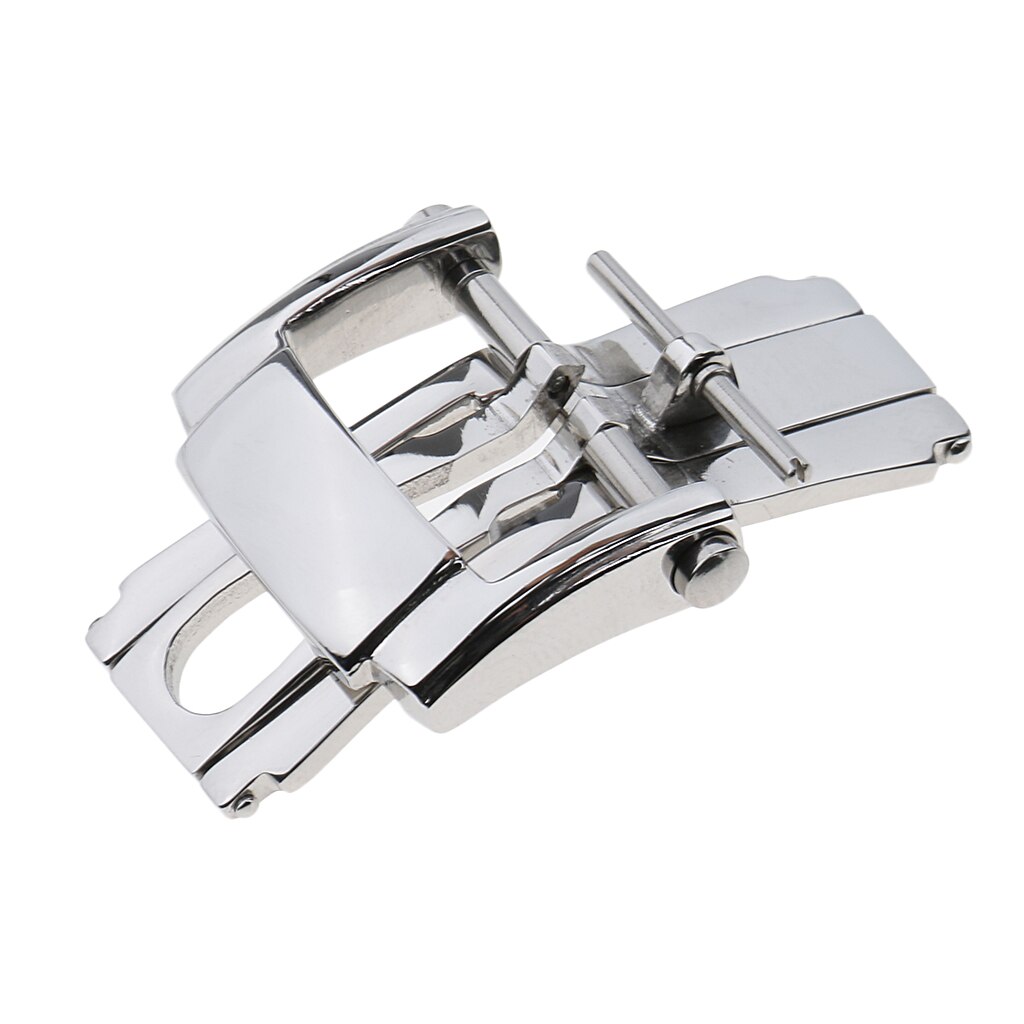 Spenne for utplassering av sommerfugl i rustfritt stål for klokke acc metallklokkerem 16mm 18mm 20mm 22mm klokkerem