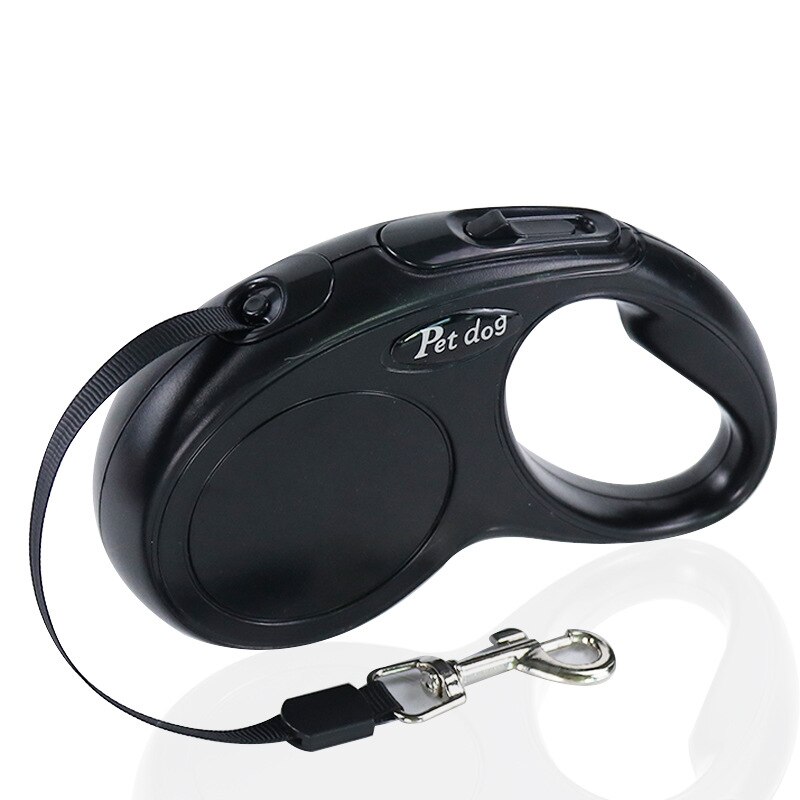 3M/5M Pet Guinzaglio Del Cane Automatico Trazione A Fune Retrattile Durevole del Cucciolo del Gatto Outdoor A Piedi di Piombo Guinzagli per cani Forniture Per Animali Da Compagnia: Black / 3M