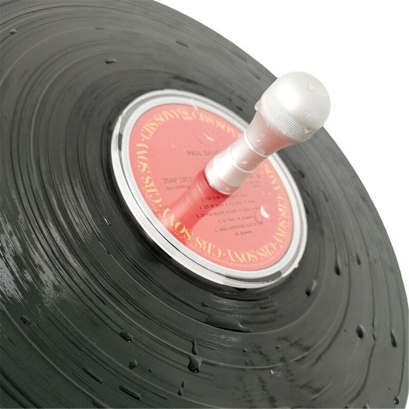 LP-Abrazadera para limpiador de discos de vinilo, mango de aluminio, Protector de etiquetas de registro, herramienta de limpieza acrílica impermeable