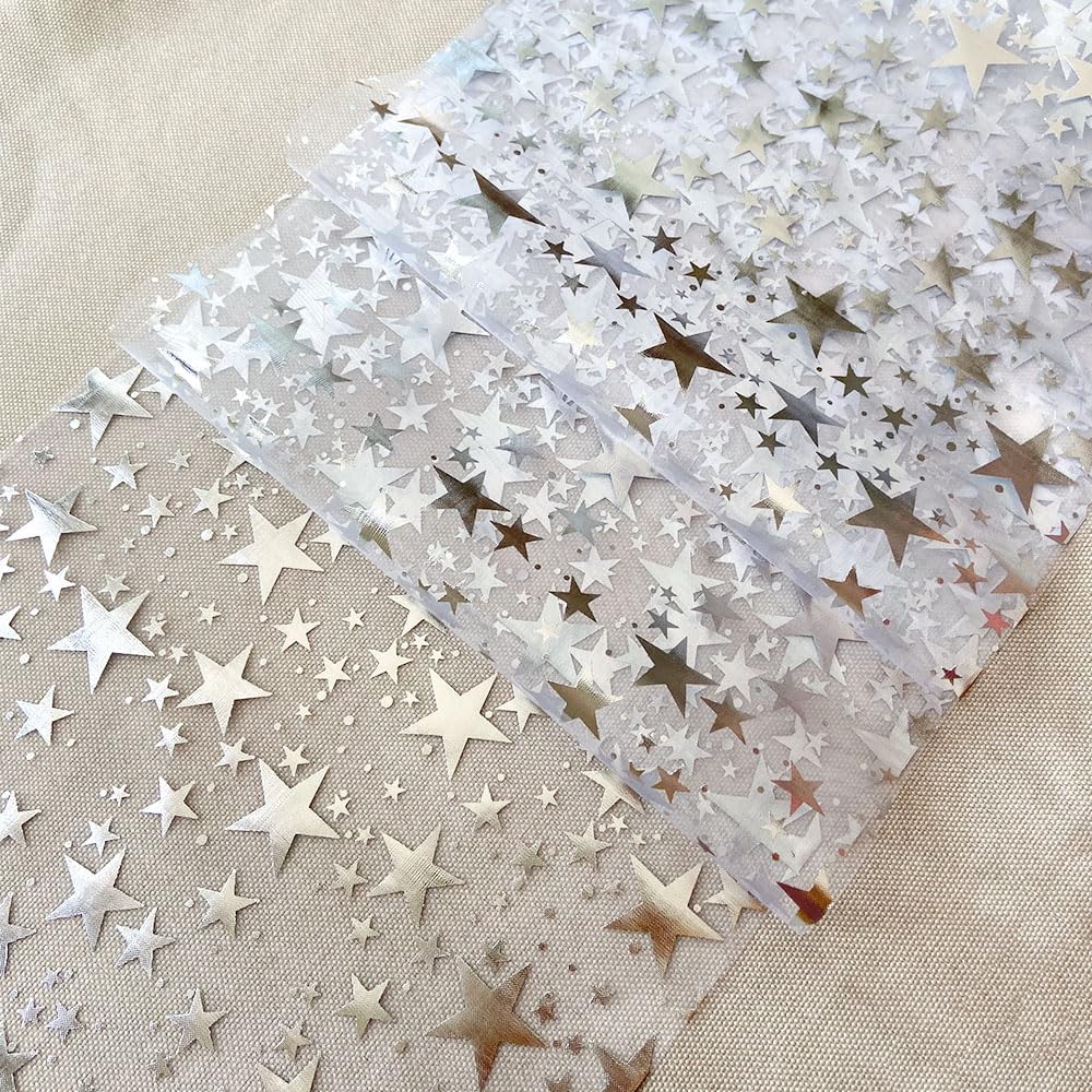 3- pakning bling stjerne bordløper glitter metallisk bordløper tynn netting borddekorasjon til midtpunkt til hjemmefest: 30*220cm / Rød