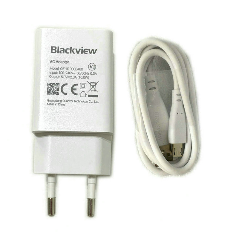 AVY Für Original Blackview BV6000 BV10000 BV5800 A20 Eu-stecker Reise Ladegerät Stecker A60 Profi Mikro USB Kabel: ladegerät mit  kabel