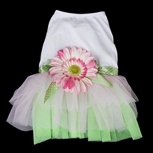 HiMISS Sunflower dog skirt pet skirt cute sunflower skirt