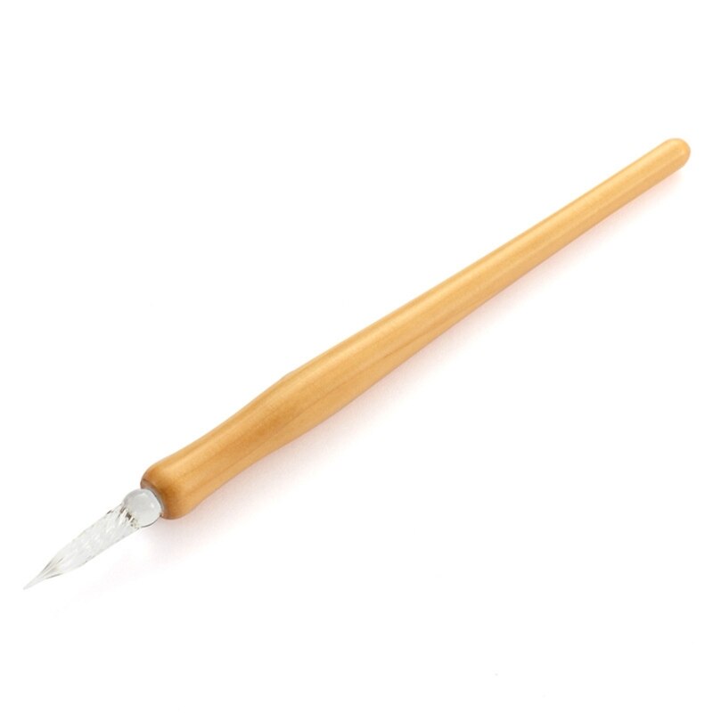 DXAB Wood Calligraphy Dip Pen English Calligraphy Pen Script Oblique Dip Pen Holder: SP276666