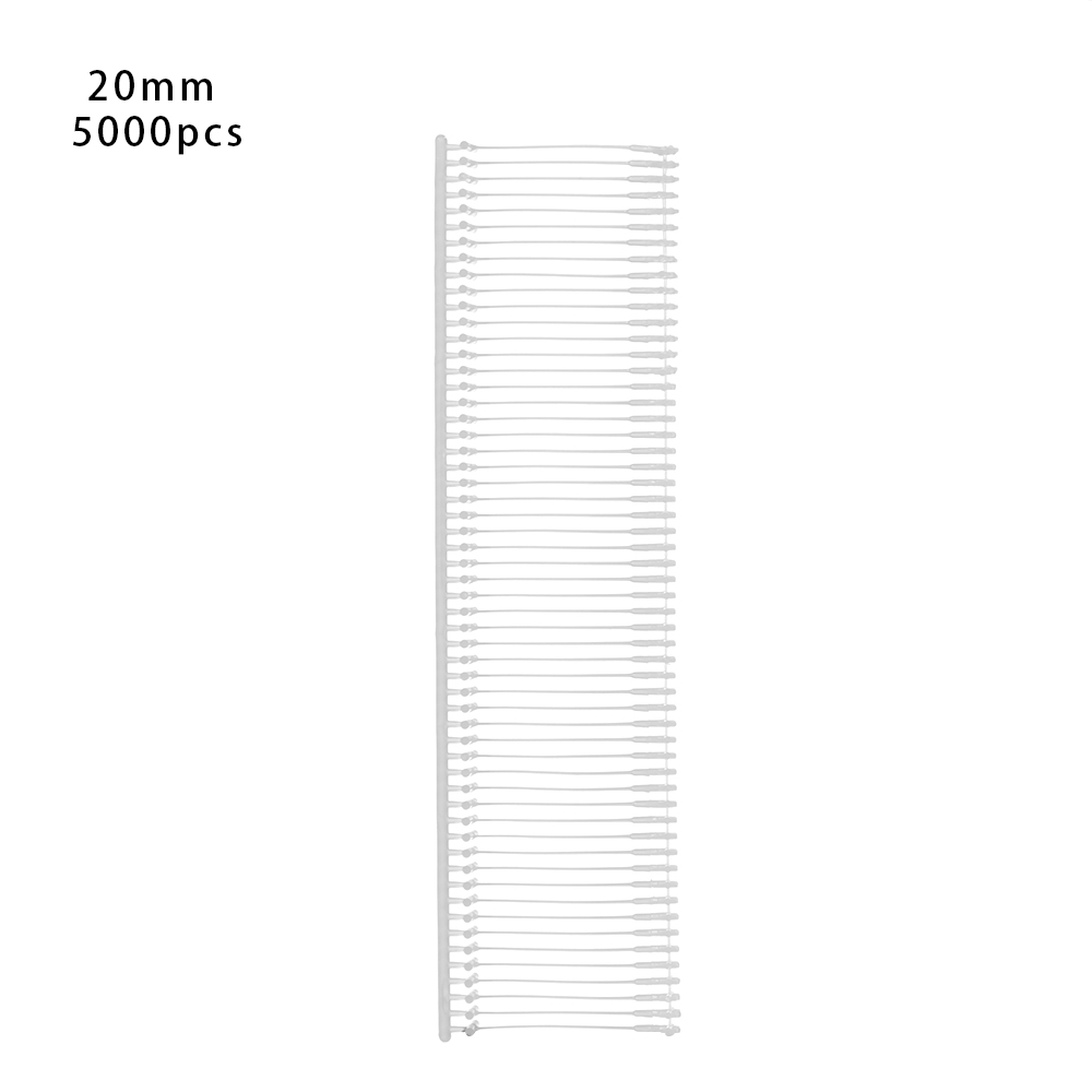 5000 Pcs Plastic Reguliere Standaard Tagging Fasteners Wit Standaard Tagging Weerhaken Bijlagen Geschikt Voor Standaard Tag Apparaten: 20mm