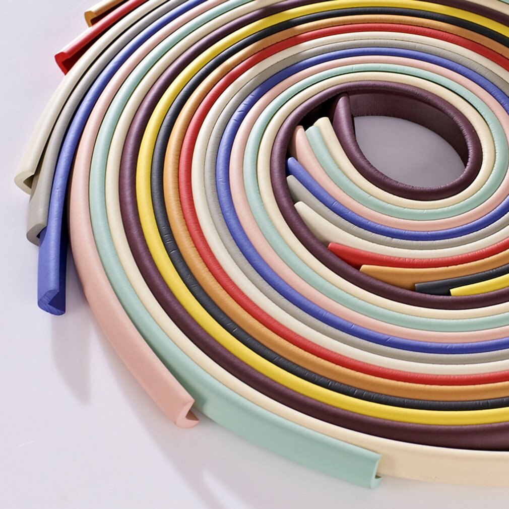 2M U-Shape Table edge Corner Protections Thick Rubber Furniture Desk Cover Protectors Foam Baby Safety Bumper Guard Strip