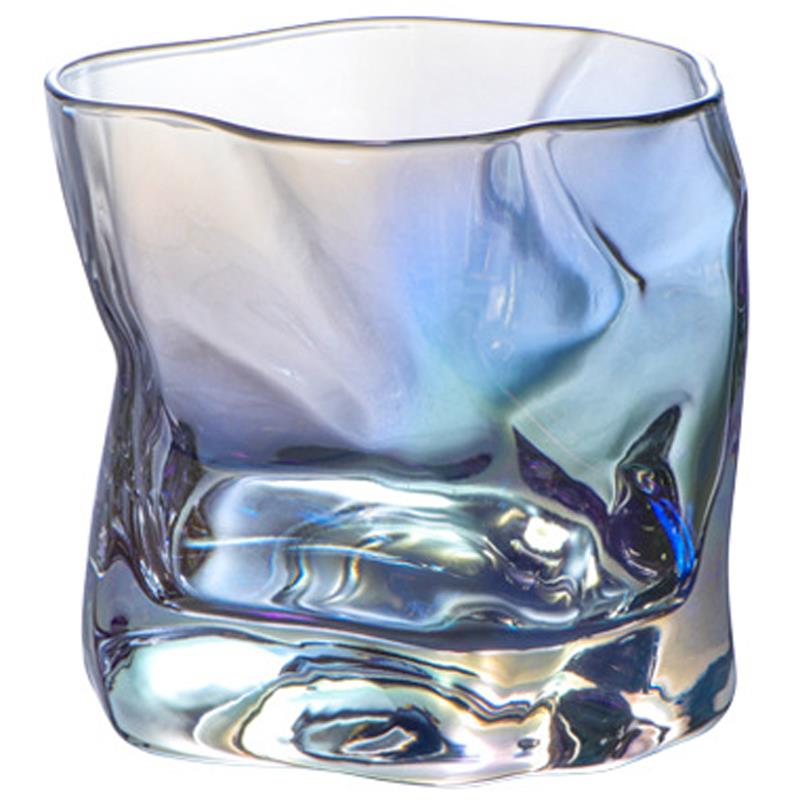 Krystall whiskyglass uregelmessig stilfritt vinglass drikkeglass kopp til whisky vin vodka bar klubb øl vinglass: Flerfarget
