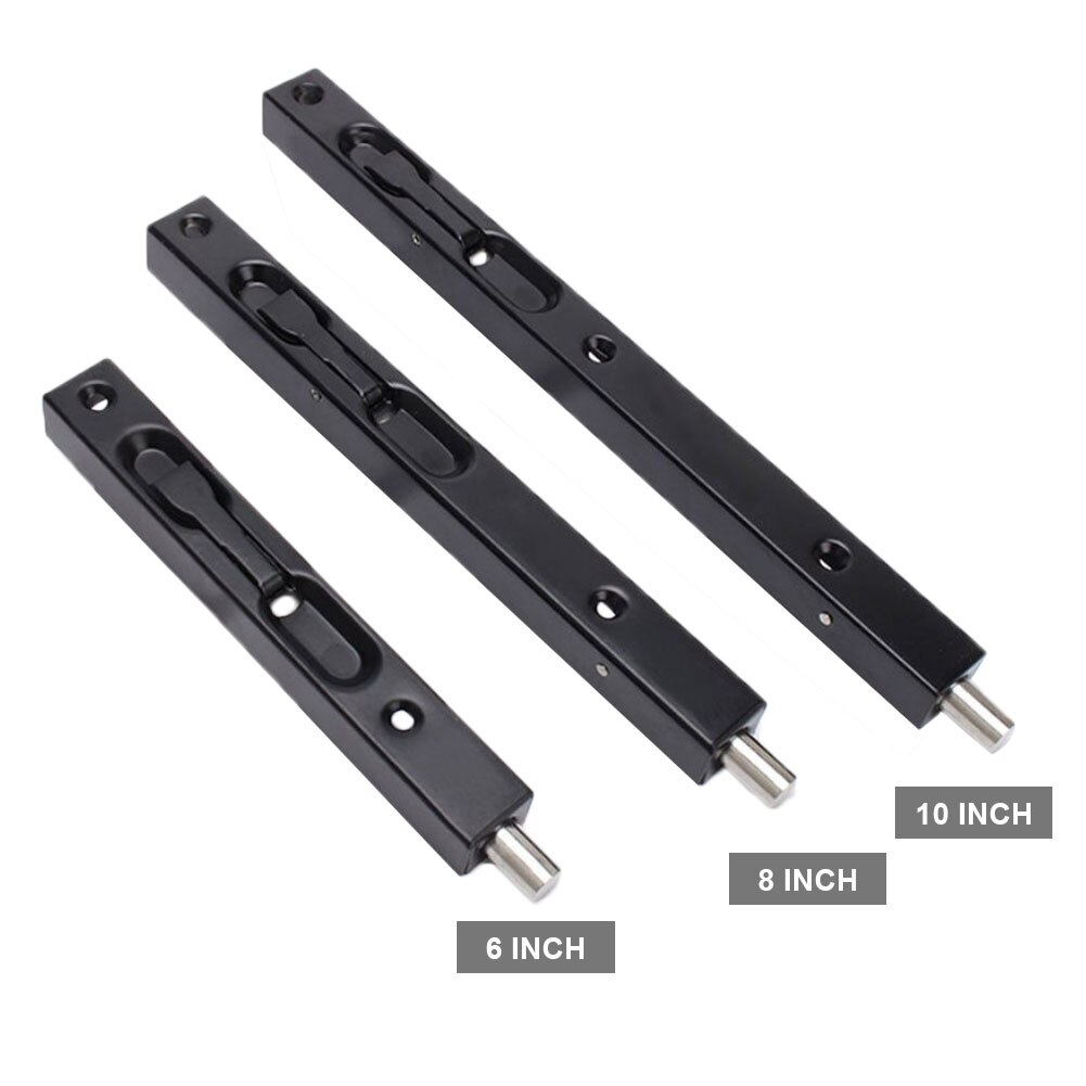 6/8/10Inch Wooden Door Flush Bolt Stainless Steel Door Hardware Locks Security Devices Household Door Accessories Universal